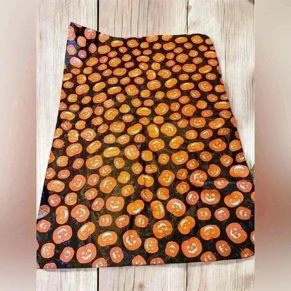 Halloween Happy Orange Pumpkins Fall Harvest Vinyl Rectangular Tablecloth 60X84 - Picture 2 of 5